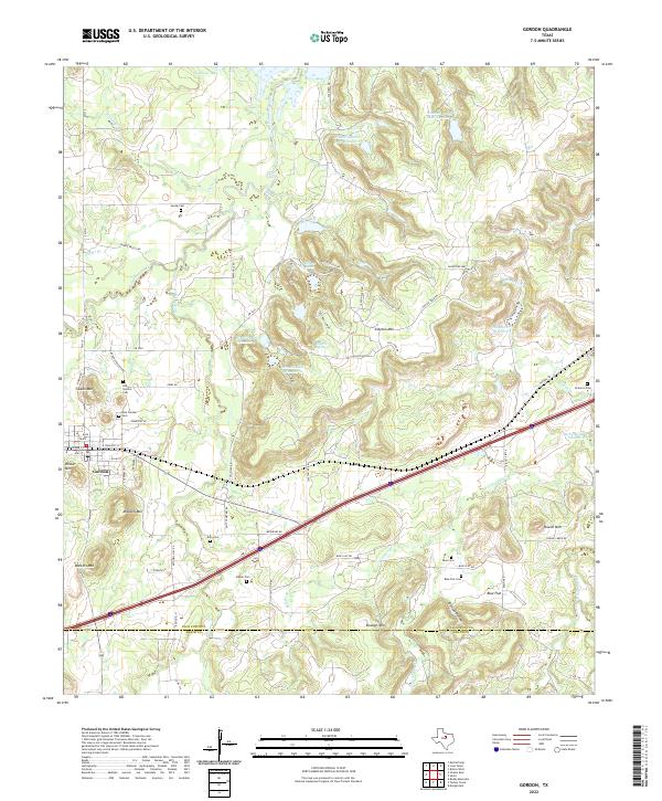 USGS Topographic Map – Gordon