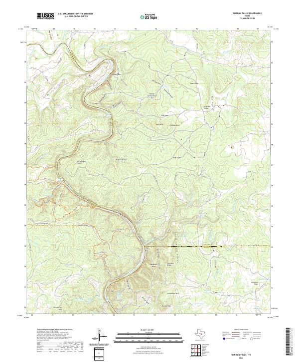 USGS Topographic Map – Gorman Falls