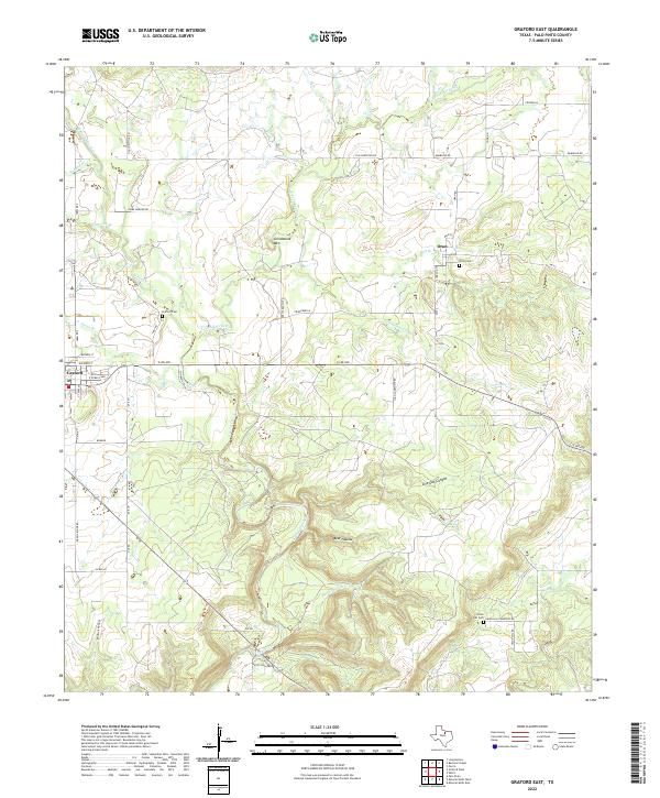 USGS Topographic Map – Graford East