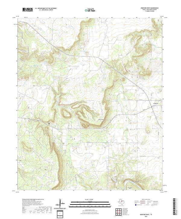 USGS Topographic Map – Graford West