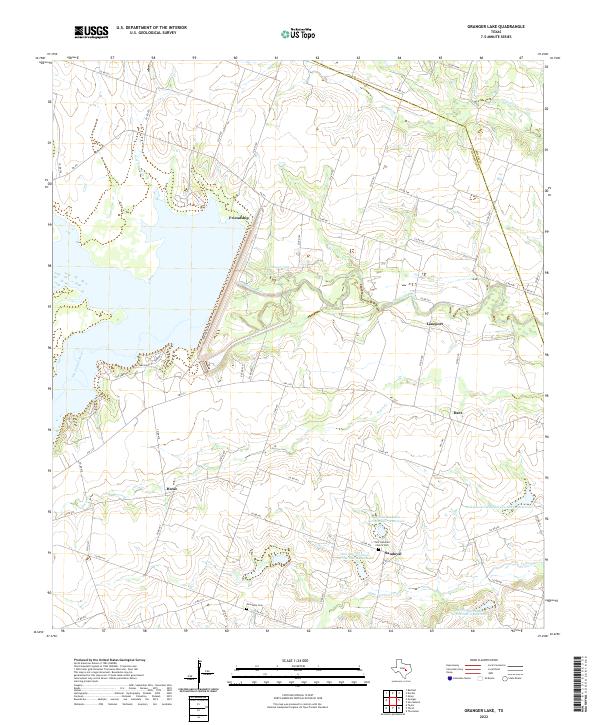USGS Topographic Map – Granger Lake