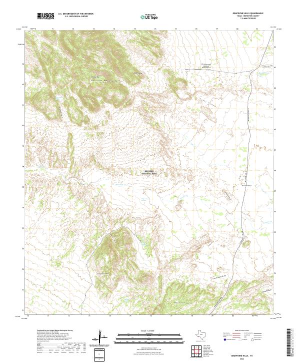 USGS Topographic Map – Grapevine Hills