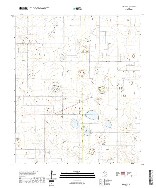 USGS Topographic Map – Grassland