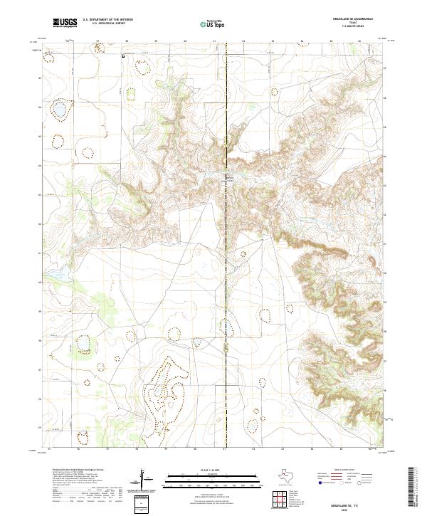 USGS Topographic Map – Grassland SE