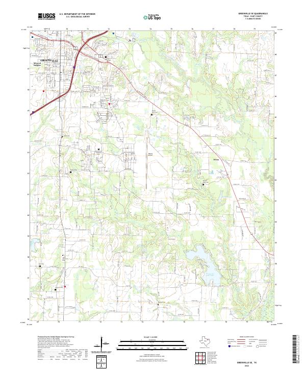 USGS Topographic Map – Greenville SE