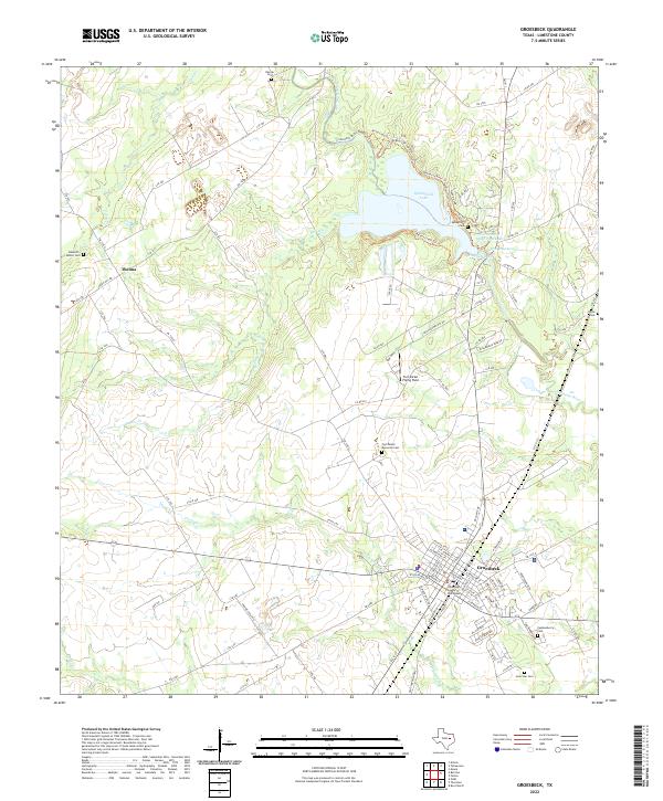 USGS Topographic Map – Groesbeck