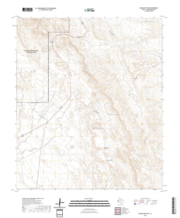USGS Topographic Map – Guadalupe Pass