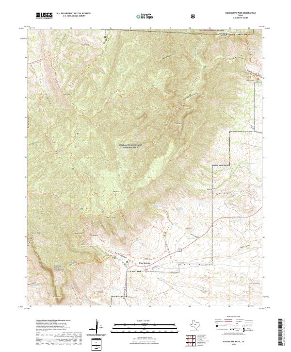 USGS Topographic Map – Guadalupe Peak