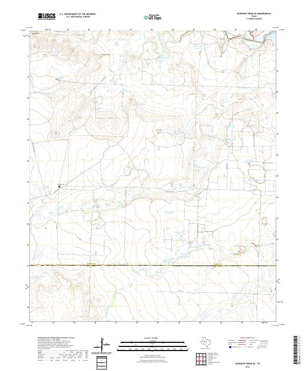 USGS Topographic Map – Gunsight Draw SE