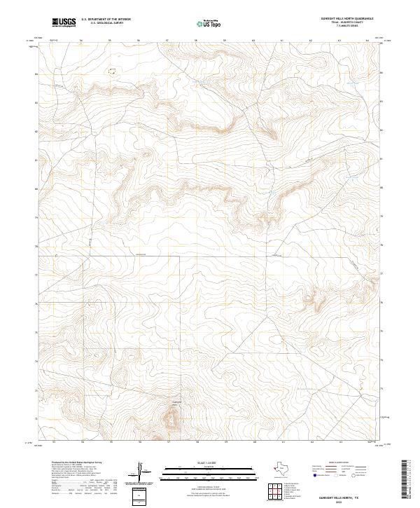 USGS Topographic Map – Gunsight Hills North