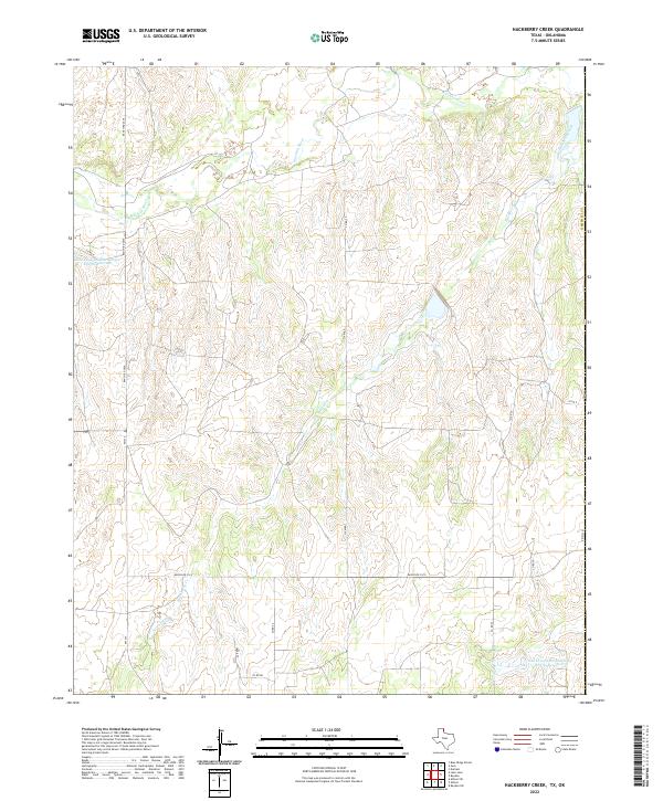 USGS Topographic Map – Hackberry Creek