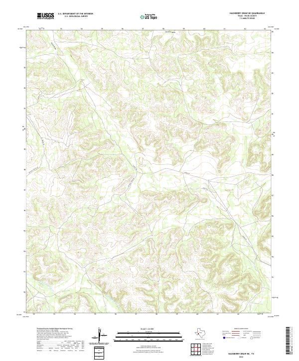 2022 Map of Hackberry Draw NE, 2022 Print