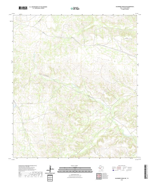 2022 Map of Hackberry Draw NW, 2022 Print