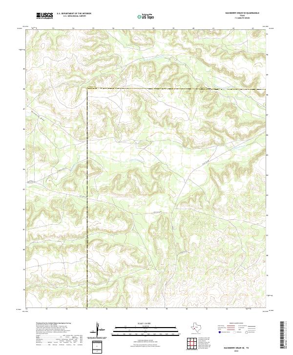 USGS Topographic Map – Hackberry Draw SE