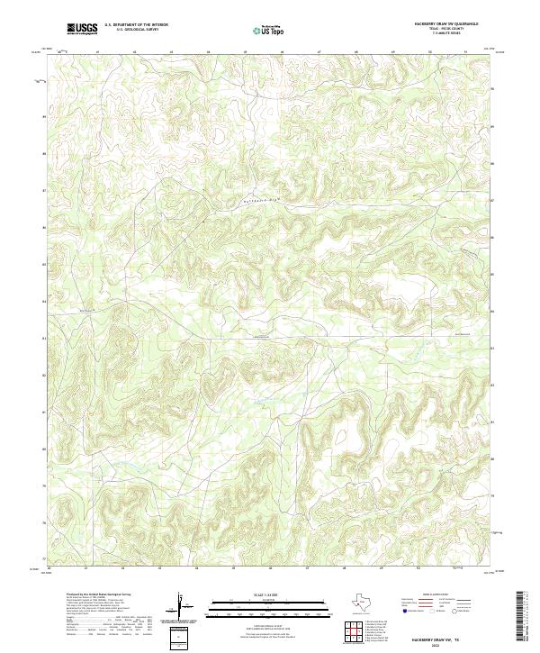 2022 Map of Hackberry Draw SW, 2022 Print