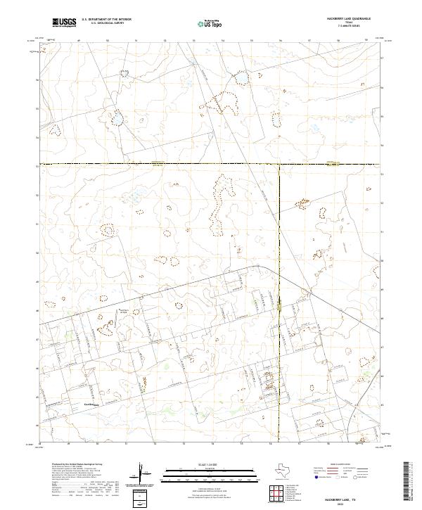 USGS Topographic Map – Hackberry Lake