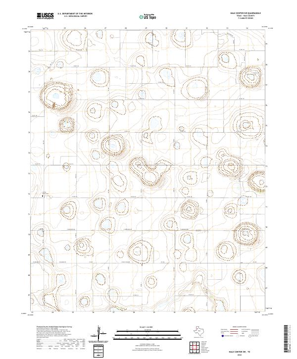 USGS Topographic Map – Hale Center SW