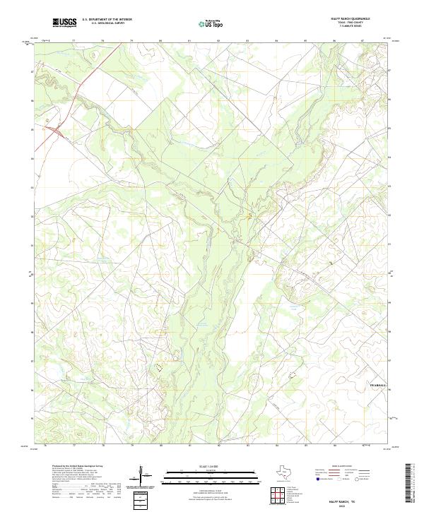 USGS Topographic Map – Halff Ranch