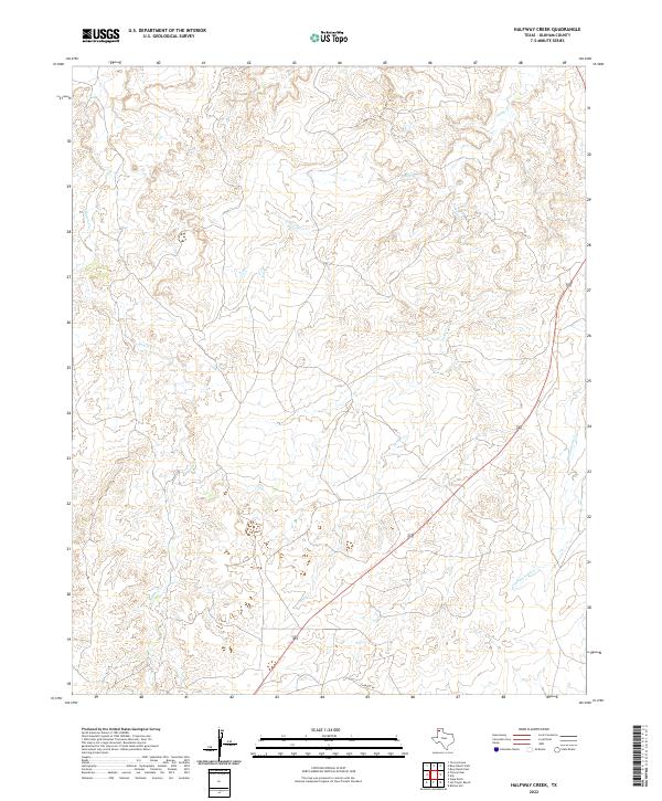 USGS Topographic Map – Halfway Creek