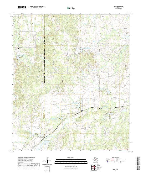 USGS Topographic Map – Hall