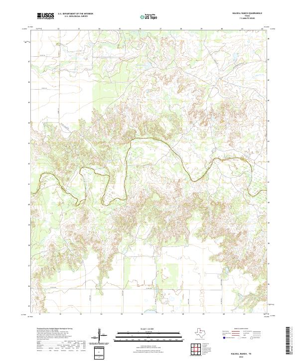 USGS Topographic Map – Halsell Ranch