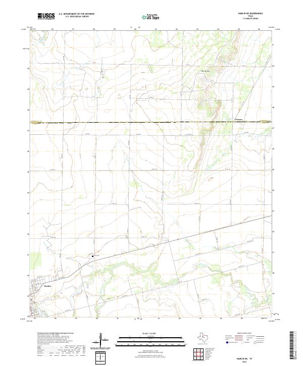 USGS Topographic Map – Hamlin NE