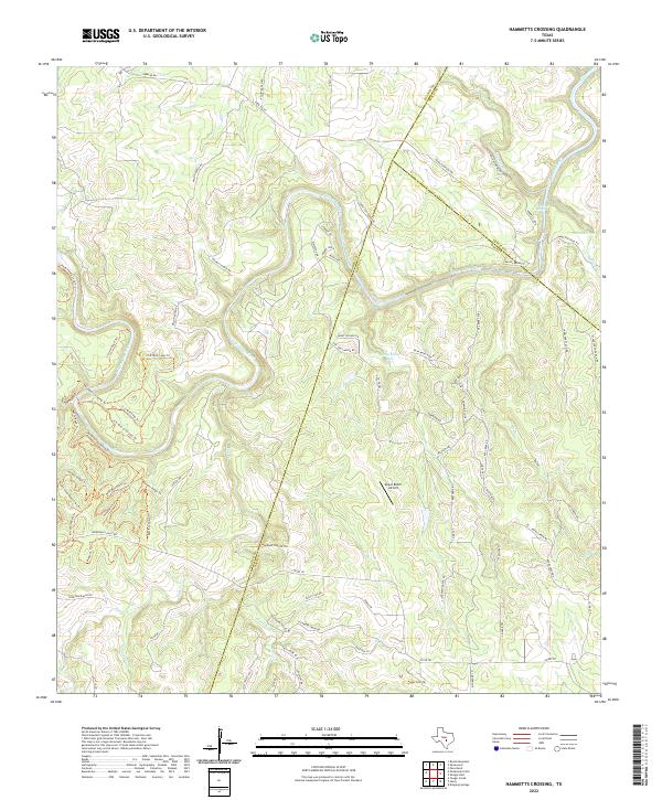 USGS Topographic Map – Hammetts Crossing