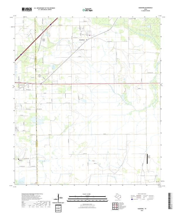 USGS Topographic Map – Hamshire