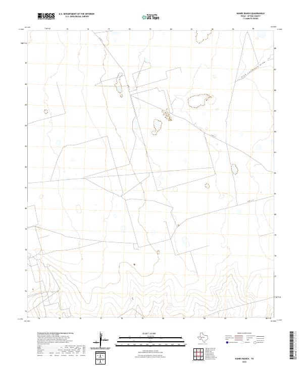 2022 Map of Hanks Ranch, 2022 Print