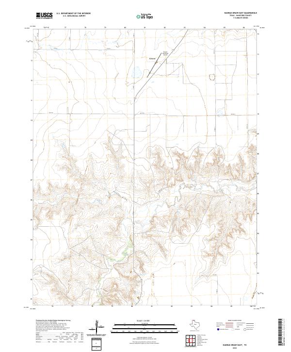 USGS Topographic Map – Hannas Draw East