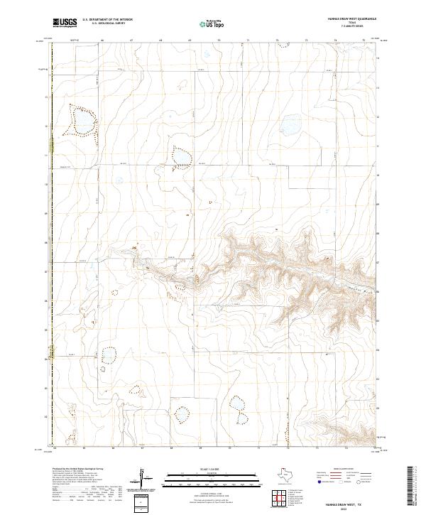 2022 Map of Hannas Draw West, 2022 Print