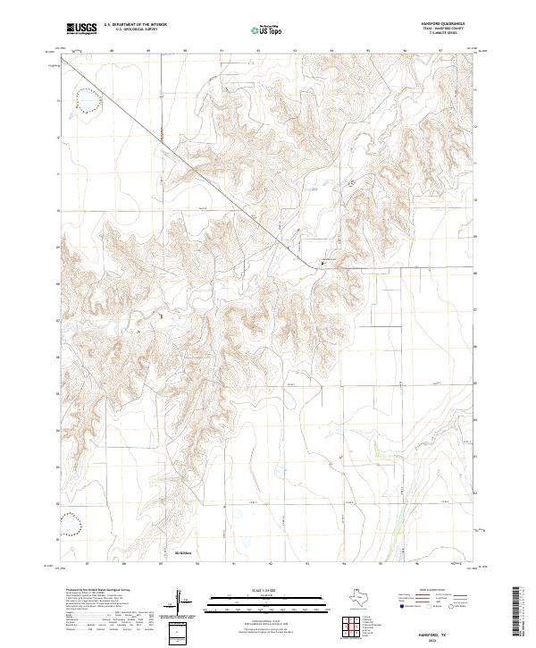 USGS Topographic Map – Hansford