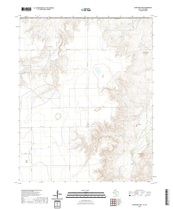 USGS Topographic Map – Hansford Camp