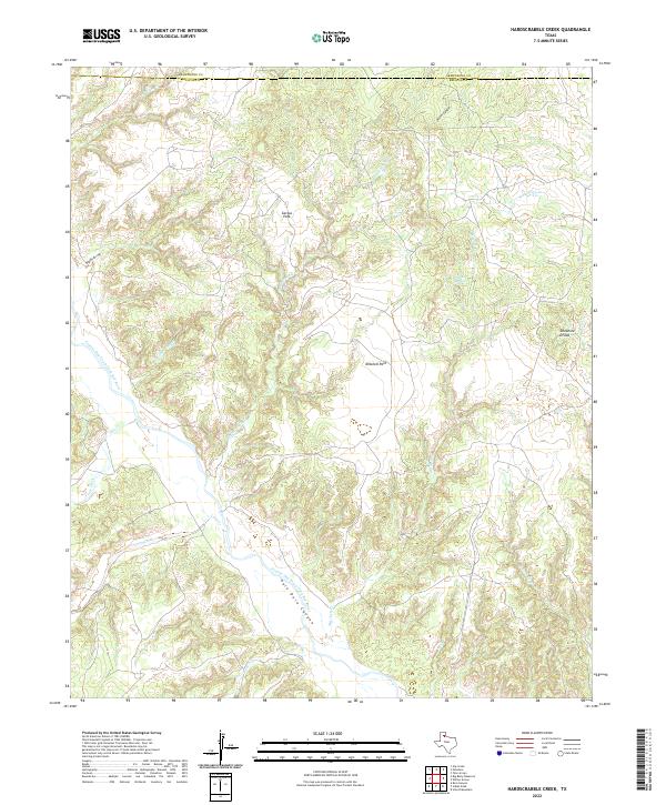 USGS Topographic Map – Hardscrabble Creek