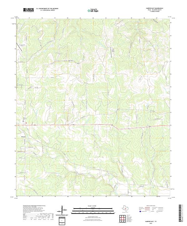 USGS Topographic Map – Harper East