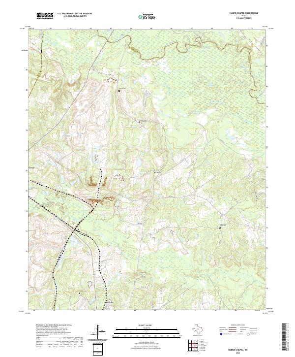 USGS Topographic Map – Harris Chapel