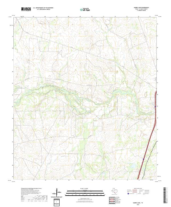USGS Topographic Map – Harris Lake