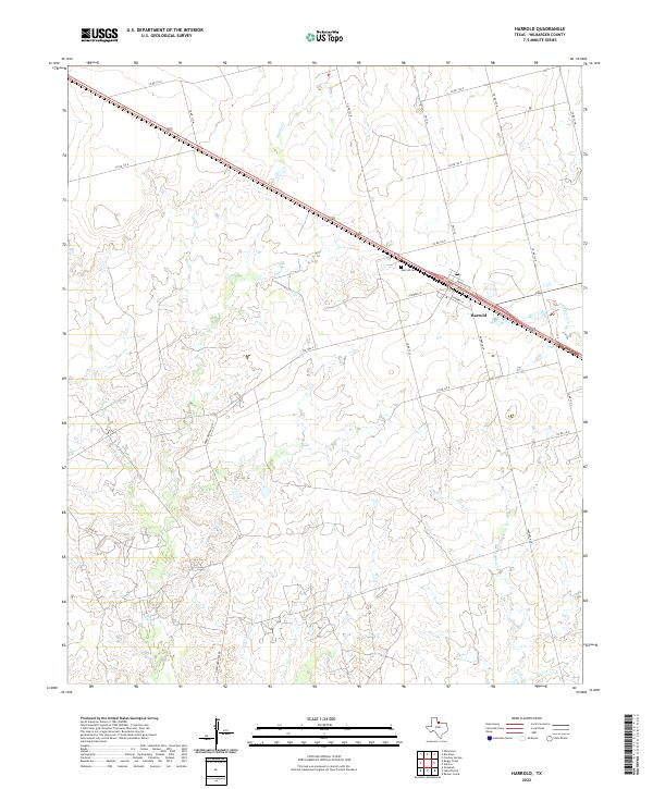 USGS Topographic Map – Harrold