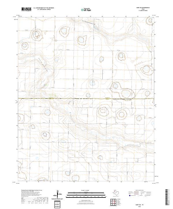 USGS Topographic Map – Hart SW