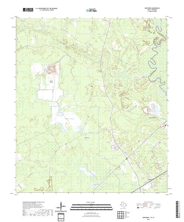 USGS Topographic Map – Hartburg