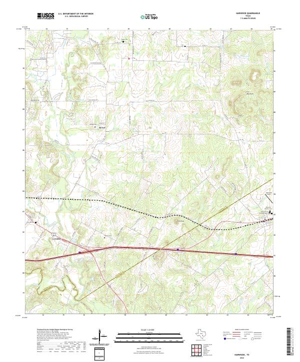 USGS Topographic Map – Harwood
