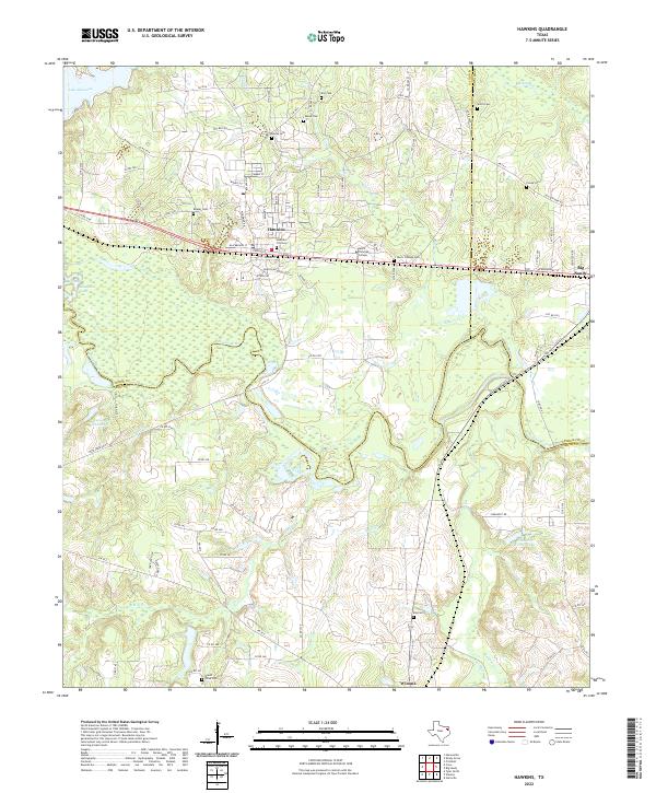 USGS Topographic Map – Hawkins