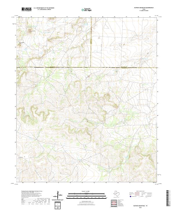 USGS Topographic Map – Hayrick Mountain