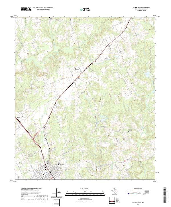 USGS Topographic Map – Hearne North