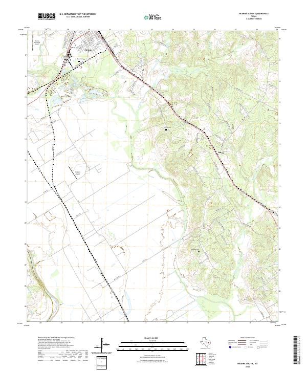 USGS Topographic Map – Hearne South
