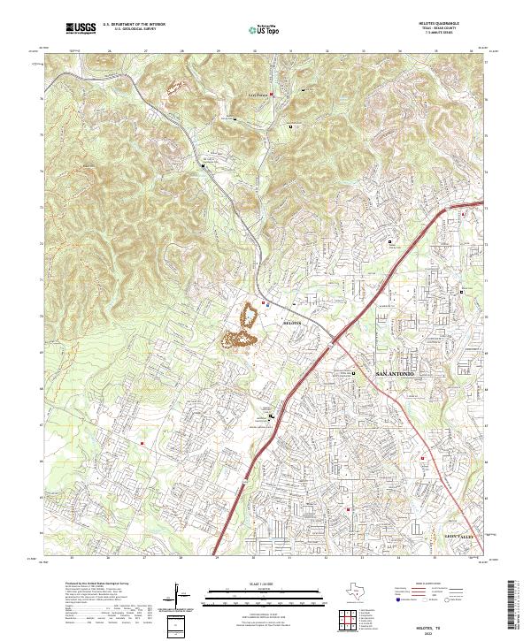 USGS Topographic Map – Helotes