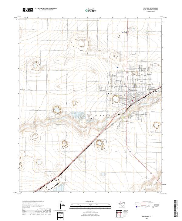 USGS Topographic Map – Hereford