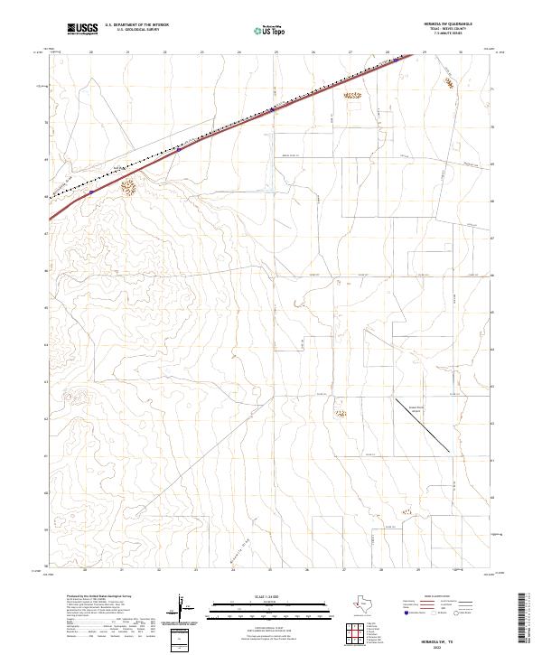 USGS Topographic Map – Hermosa SW