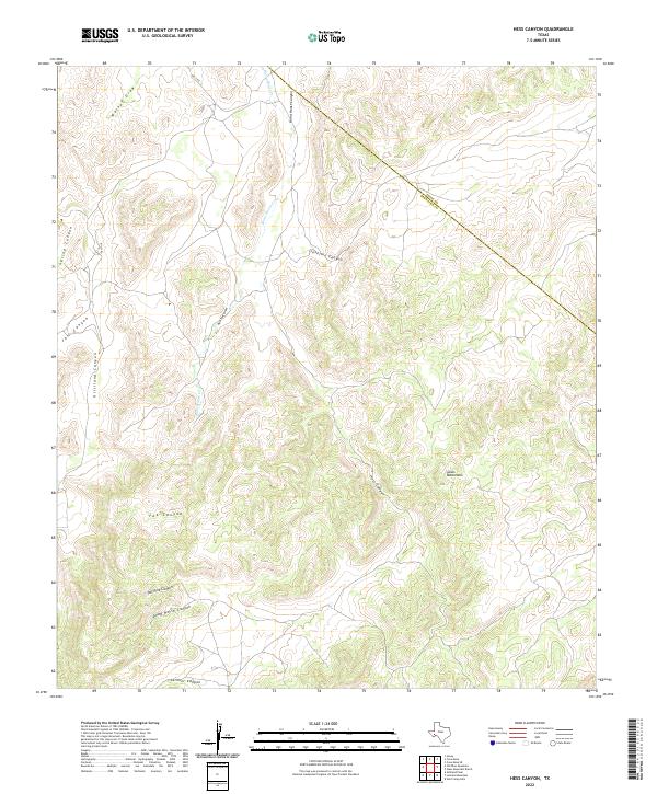 USGS Topographic Map – Hess Canyon