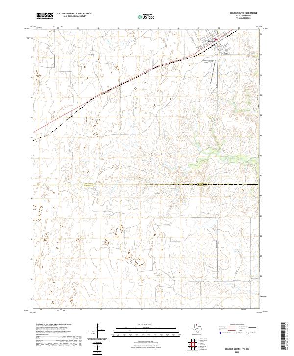 USGS Topographic Map – Higgins South